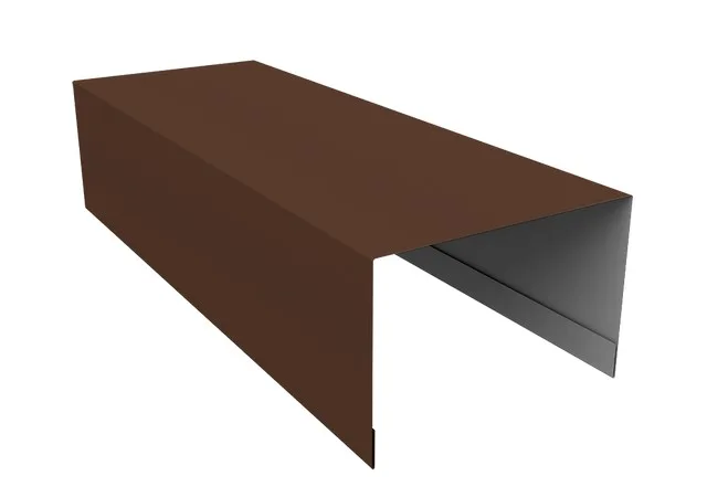Крышка (сайдинг Блок-хаус New) 0.5мм PurPro RAL 8017 (коричневый) 3м Grand Line