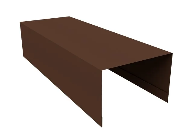 Крышка (сайдинг Корабельная доска) 0.5мм Velur RAL 8017 (коричневый) 3м Grand Line