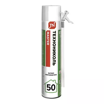 Пена ТехноНИКОЛЬ монтажная 50 Master бытовая (баллон) 1л