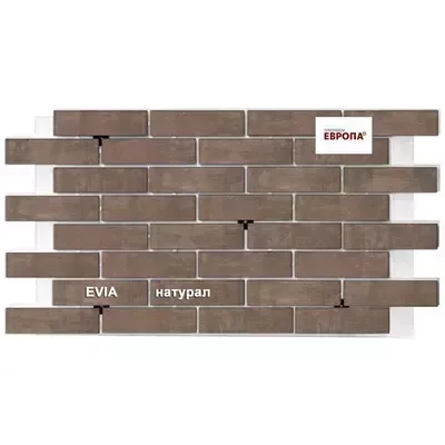 Фасадная термопанель с клинкерной плиткой Beryoza Ceramica (Беларусь) Evia 1,02*0,6м пенополистирол (пенопласт) 40мм Европа
